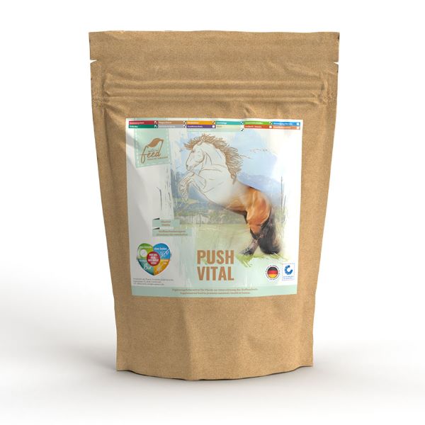 PUSH VITAL bietet Ihrem Pferd eine Grundsanierung von den Nüstern bis zu den Hufen: 